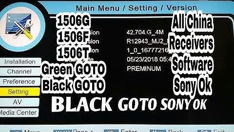 All China Receivers Software | 1506G | 1506F/T | Protocol Green/Black GOTO