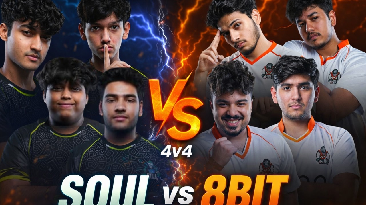 Soul vs 8bit 4v4 #soul #8bit #s8ul #bgmi #bgis