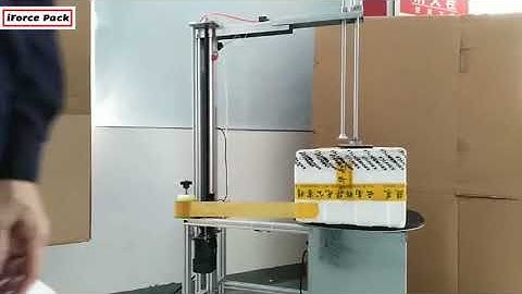 Foam carton box tape sealing packing machine semi automatic foam case tape packing machine video