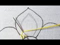 Hand Embroidery New Elegant Colorful Flower Design With Simple Easy Following Stitch Tutorial