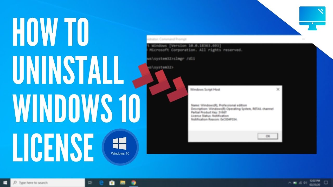 uninstall windows 10 home key after installing pro