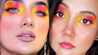 I recreated Instagram picture of Mrunal panchal |colourful makeup|#shorts #shortvideo #kavyastyle