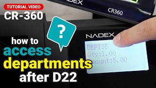 How to "Program Depts after 22" for the Nadex CR360 (Tutorial)