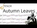 Autumn Leaves - Tenor Saxophone Backing Track