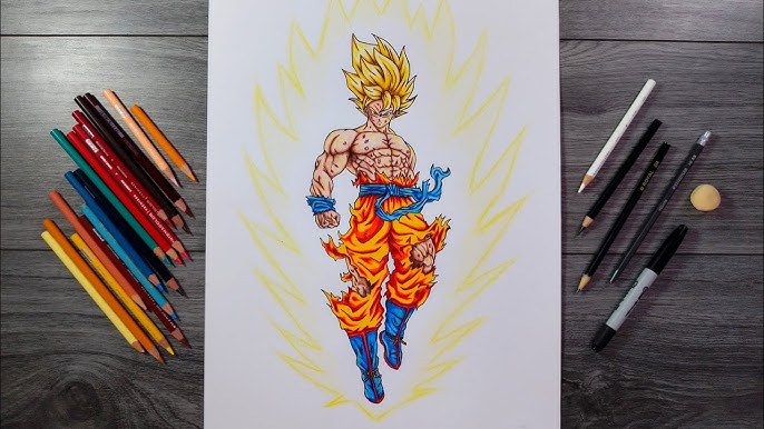 aprender_a_desenhar - Que nota esse Goku merece ❓🤔 Não se esqueça de  compartilha, marcar seus amigos(as) e salvar o post para tentar desenhar  depois ✍👥📩❤ . Goku 😍 . Dragon Ball ❤ .