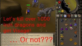 RuneScape 2007 Let's kill 1999 Iron dragons and get Visage!..Or not??