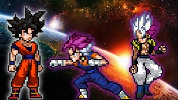 Goku DBS V2 edit OP(All Form)(new) VS Gogeta UEI OP & Vegito UEI OP in Jump Force Mugen