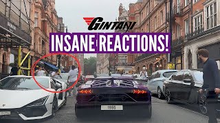 Gintani Exhaust Lamborghini Aventador Svj Trapped In London V12 Sound & Crowd Reactions