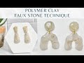 Polymer Clay Earrings | Faux Stone Technique  | DIY Earrings | Trendy Earrings