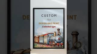 Editable Train Custom Printable Birthday Sign, All Aboard Express Train Customizable Party Decor