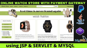 Online Shopping Web Application Project in Java | JSP & Servlet Project | PayPal Integrated Project