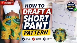 How to make a Short pant pattern/ Easy Pattern Drafting Tutorial/ Beginners Friendly Tutorial