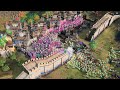 Age of Empires 4 - 4v4 COLOSSAL 800 POP MOUNTAIN PASS SIEGE | Multiplayer Gameplay