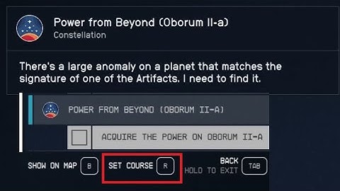Acquire The Power on OBORUM II-A Set Course Option Not working