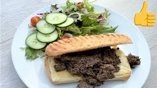 Instant pot Italian beef sandwich