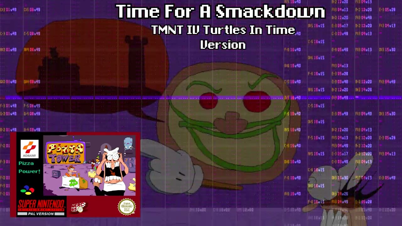 Pizza Tower - Time For A Smackdown 16-bit SNES TMNT IV Turtles In Time  version werc85 OpenMPT