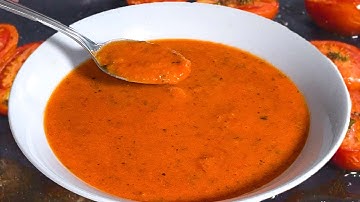 The Best Homemade Roasted Tomato Basil Soup!
