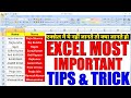        excel tips  tricks  excel most important tricks  microsoft excel 