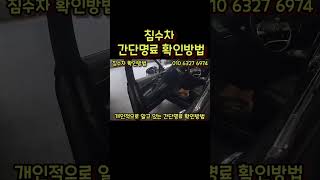 ★침수차 간단명료 확인방법★