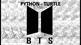 😊 BTS logo 😍🔥🥰🥰🐍 python turtle programming..#pythonprogramming #youtubevedio #treanding #art #bts