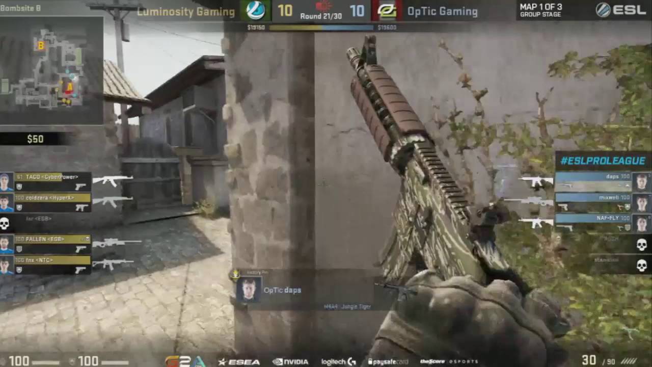 CS:GO - FalleN Insane ACE vs Optic Gaming @ ESL Pro League - YouTube