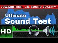 Test your speakersheadphone sound test lowmidhigh lr test bass test quality bandwidth