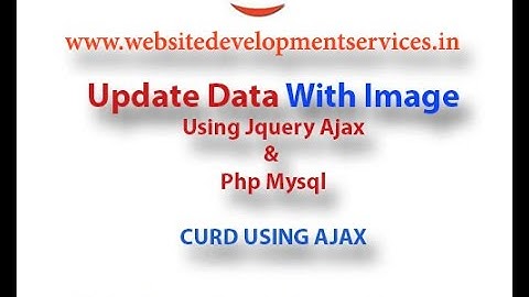 Update Data Using Jquery Ajax and Php Mysql | Jquery Ajax Tutorial