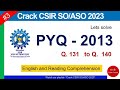CSIR SO ASO 2023 | Previous Year Questions | General English | Part 3