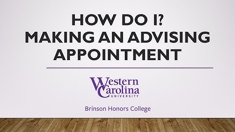 How to Schedule an Honors Advising Appointment Video