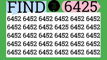 Only 1% Can Spot This Hidden Number 6425🔥 | Puzzle Challenge #eymath #viral #trending #fypシ゚viral 