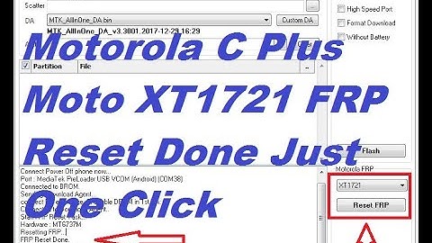 Motorola C Plus Moto XT1721 FRP Reset Done Just One Click
