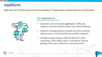 AppStorm Network Traffic Generator - Optimize Application-Aware Network Devices