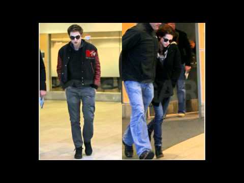 Robert Pattinson & Kristen Stewart arrive in Vancouve