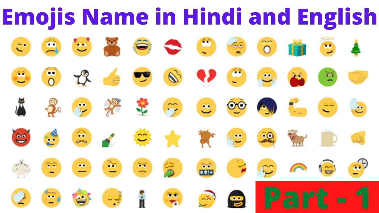 Learn Hindi and English words Meaning with Pictures | Smiley Face ...