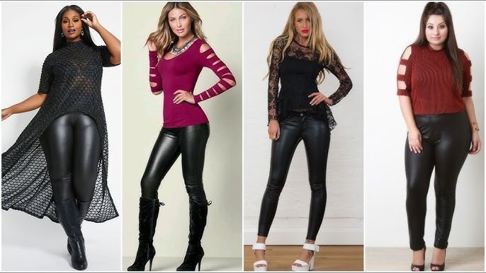 Oversized #PlusSize latex #Leggings and #pants for Women/XXL Shiny leather  skinny jeans 