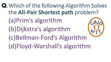 Which of the following Algorithm Solves the All-Pair Shortest path problem?