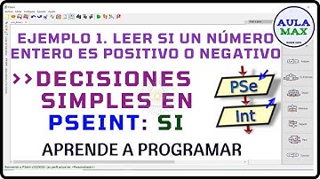 Programar con PSEINT | Ejemplo 1. Leer si un número entero es positivo o negativo | Decisión Simple