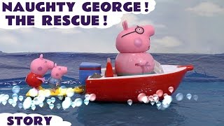 Peppa Pig English Episodes | Paw Patrol rescue George from Play Doh shark Kids Toys Family Fun Video