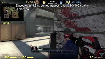 At CSGO Paris major, Zywoo 4:3 moment where he doesn