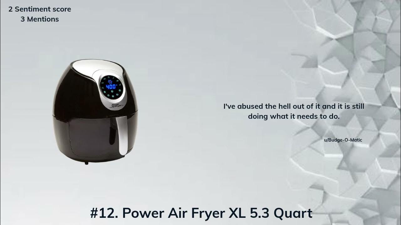 Best fryers according to Reddit YouTube