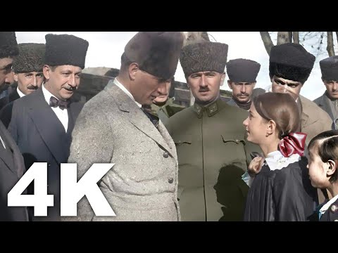 Mustafa Kemal Atatürk'ün Eskişehir Ziyareti 1923 | 4K , Renkli