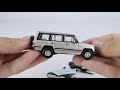 Bm creations 164 mitsubishi 1st gen pajero 1983 silver wstripe diecast car model available now