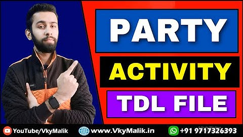 Party Activity Report TDL File in Tally Prime | Tally Prime Free TDL Download | Tally Prime TDL File