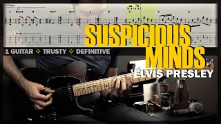 Suspicious Minds | Guitar Cover Tab | Guitar Lesson | Backing Track with Vocals 🎸 ELVIS PRESLEY