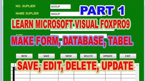 Learn Microsoft Visual Foxpro 9 Save, View, Delete dan Update on table