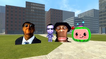 Aughhhh, Ao Oni,  Obunga and  COCOMELON in GMod l Gmod Nextbots