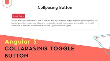 Angular 5 Animation Collapsing Toggle Button Example