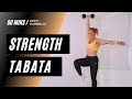 60 MIN TABATA STRENGTH WORKOUT | Heavy Dumbbell Workout At Home