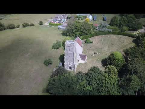 Drone footage of Snape church