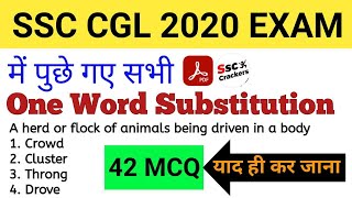 SSC CGL 2020 All Asked In All Shift One Word Substitutions 42 MCQ | Vocabulary Section For Next Exam screenshot 5